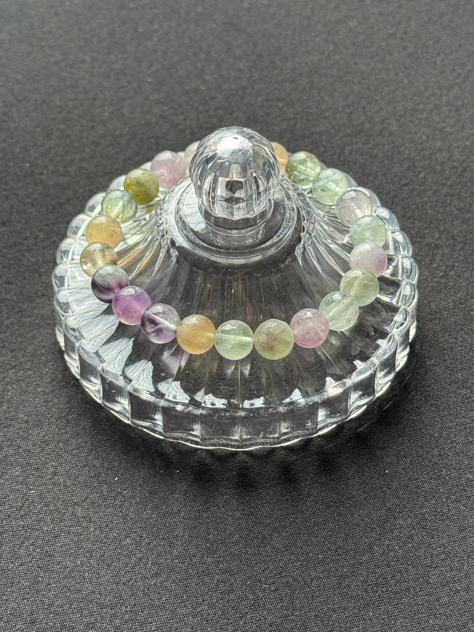 Natural Multicolor Feather Fluorite Bracelet